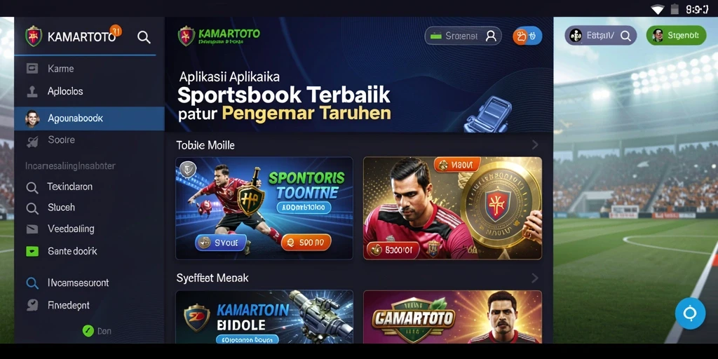 Tampilan antarmuka KAMARTOTO yang menarik saat bertaruh pada olahraga