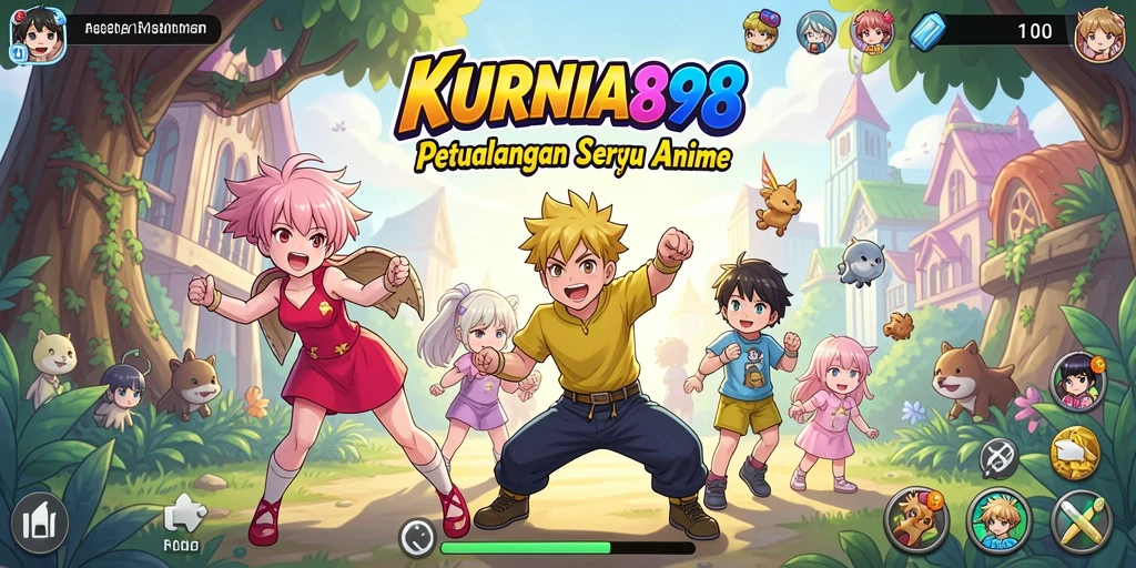 Tampilan gameplay seru dari KURNIA898 yang menampilkan karakter anime.