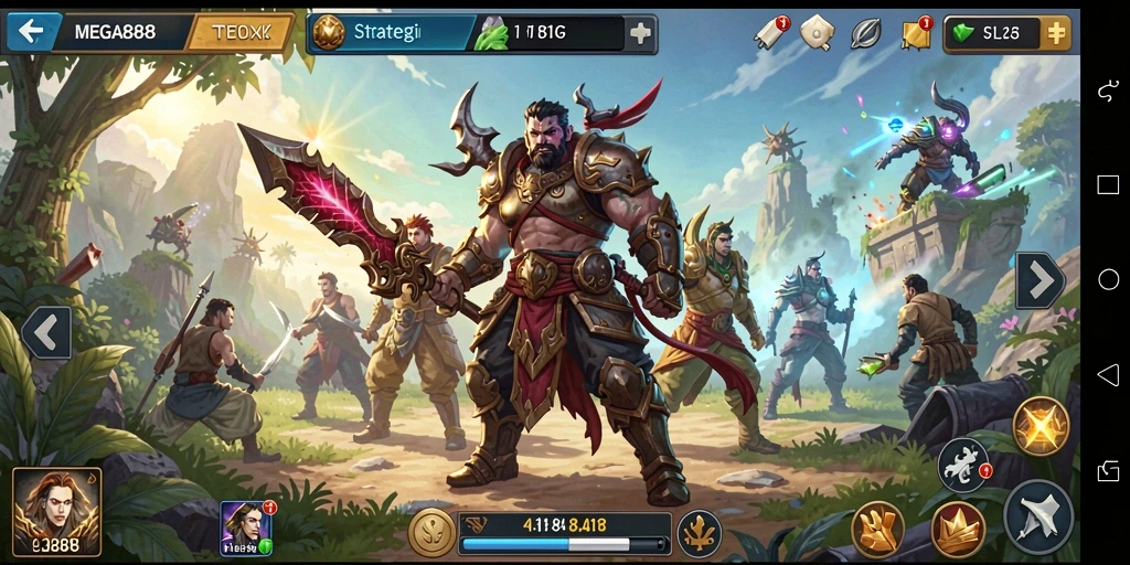 Tampilan menarik dari gameplay MEGA888 yang penuh aksi SLG.