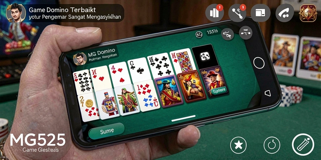 Tampilan menarik dari gameplay Domino yang seru.