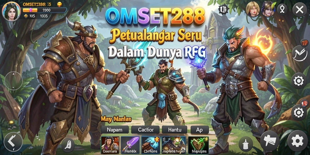 Screenshot menampilkan aksi seru dalam gameplay RPG OMSET288.