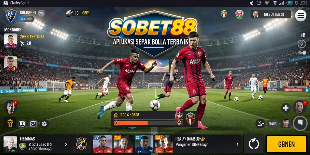 Tampilan gameplay SOBET88 yang menarik dan informatif tentang sepak bola.