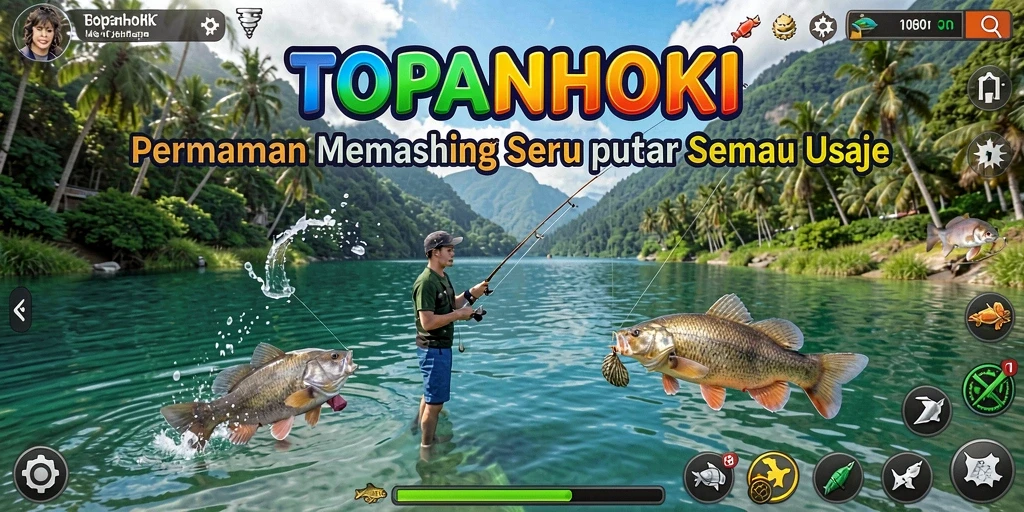 Tangkapan ikan besar dalam gameplay TOPANHOKI yang seru.